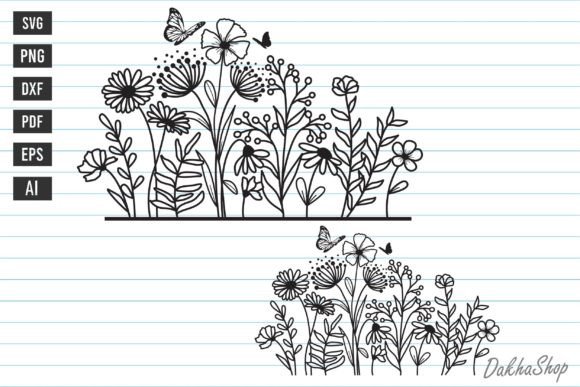 Download Wildflower Meadow Svg, Flowers Svg Files - Flowers Collection