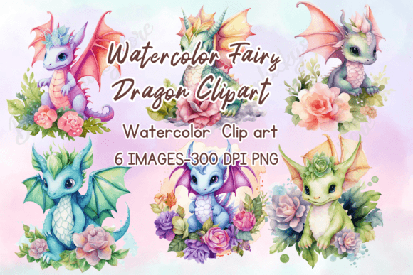 Download Watercolor Fairy Dragon Clipart PNG - Fairy dragon Collection