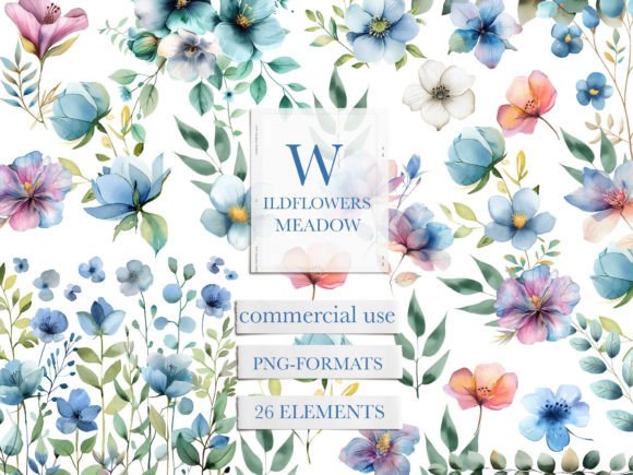 Download Wildflower Meadow, Dusty Blue Flowers - Flowers Collection
