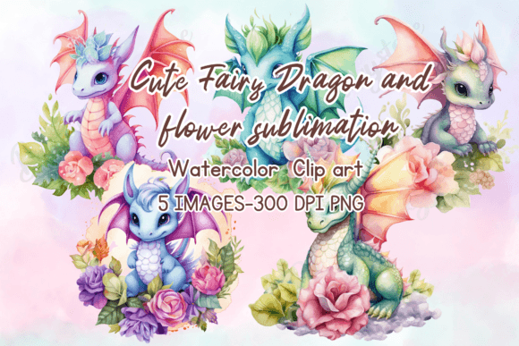 Download Fairy Dragon Sublimation Clipart - Fairy dragon Collection