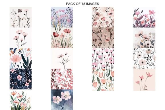 Download Watercolor Winter Pink Flowers Garden Ba - Flowers Collection