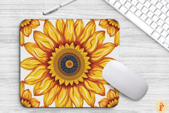 Download Beautiful Sunflowers Pattern Mouse Pad - Flowers Collection